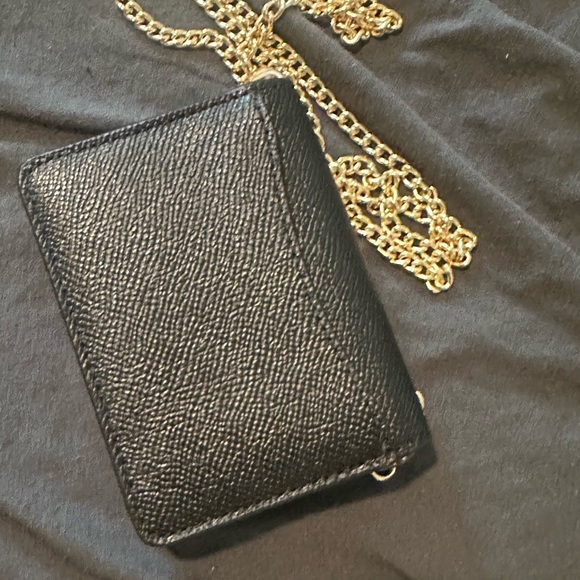 Coach Bags Black And Gold Coach Mini Wallet Crossbody Purse Poshmark